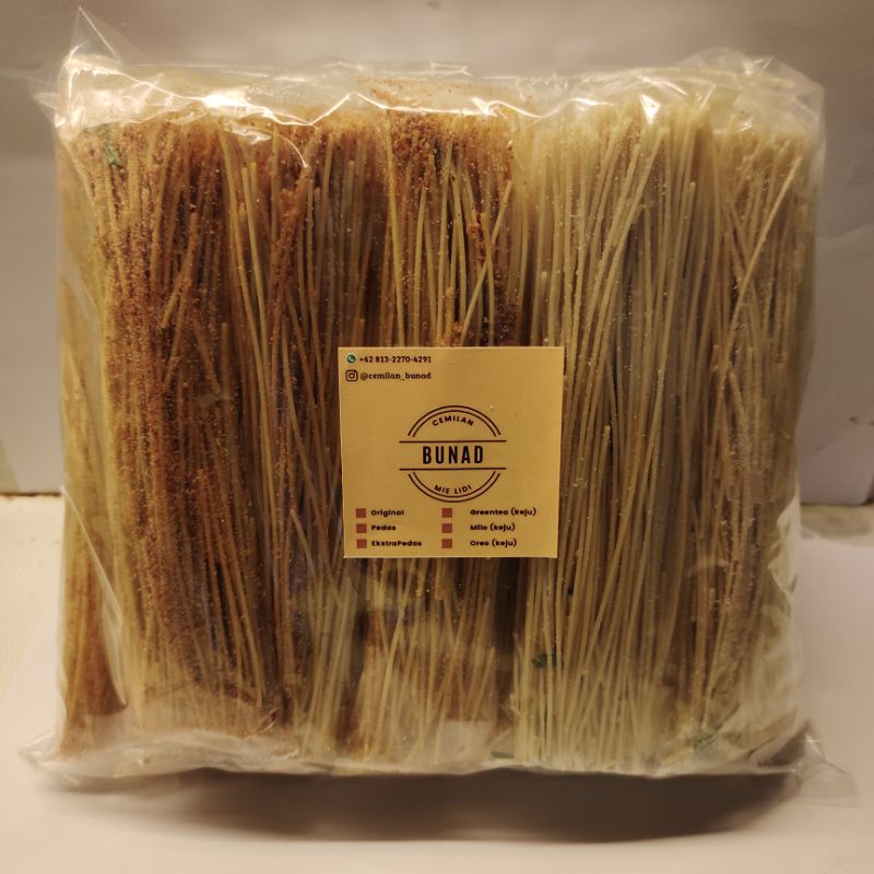 

Peluang bisnis MIE LIDI KEMASAN EKONOMIS. ISI 20 PCS