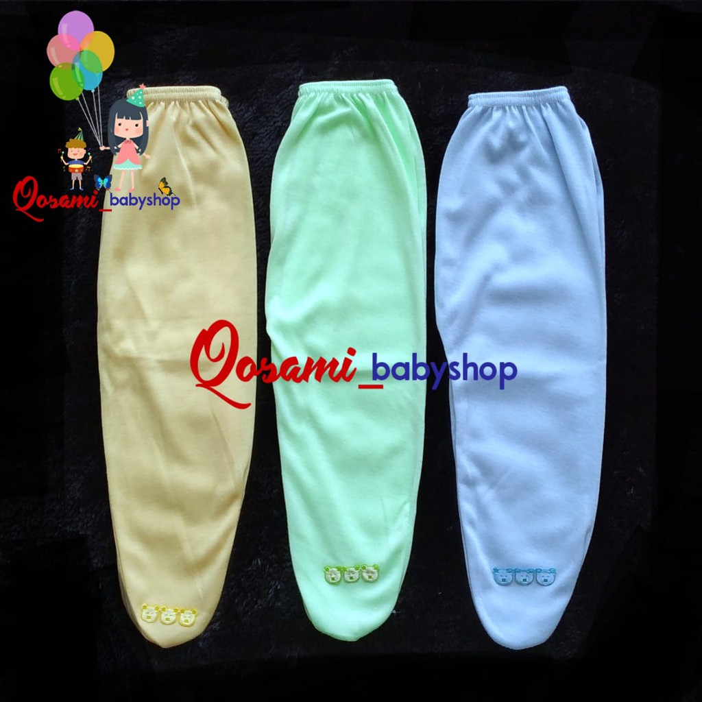 DOLPHIN 3 pcs Celana Panjang Tutup Kaki Bayi Polos All size SNI