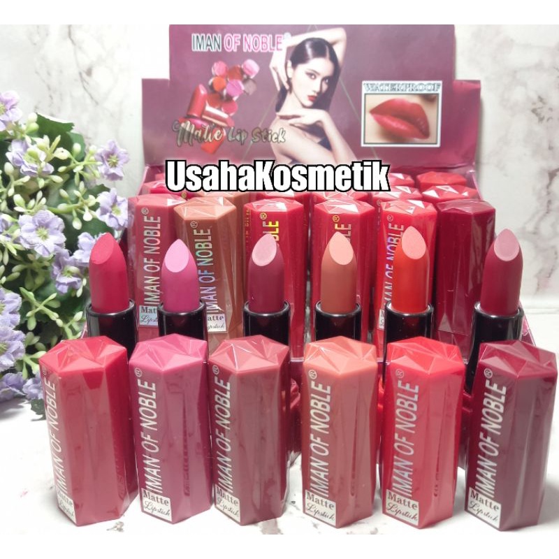 Promo New Lipstik Matte  iman of noble waterproof NO.6026