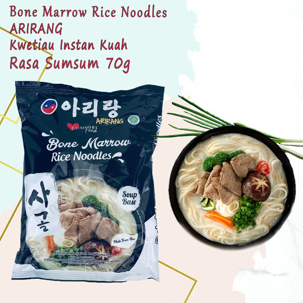 Arirang Bone Marrow Rice Noodles / Kwetiau instan / rasa sumsum / 70g