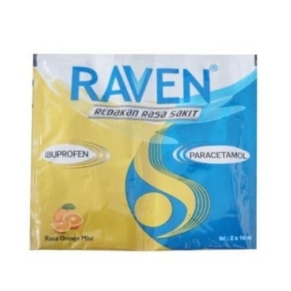 

RAVEN SACHET SACH IBUPROFEN + PARACETAMOL 2 X 10ML / PASANG SANGAT AMPUH