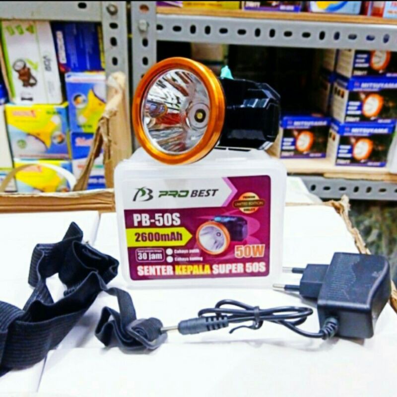 COD Senter Kepala 50 Watt Probest PB-50S BISA BAYAR DI TEMPAT