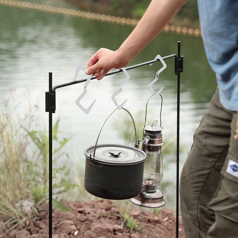 Lanfy Gantungan Hook Portable Aksesoris Camping Camping Lamp Hooks Gantungan Rak Penyimpanan Lamp Holder