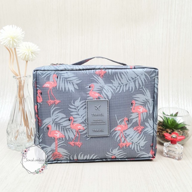 [COD] Tas Make Up Travel / Travel Pouch Make Up Kosmetik Sabun Dengan Banyak Sekat Praktis Travel Pouch Kosmetik Anti Air