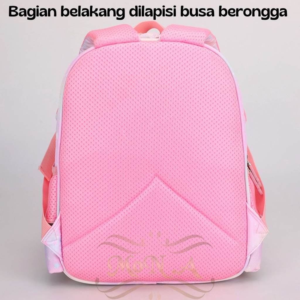 [MONA] Tas Sekolah Ransel TK/SD Karakter Lucu Imut Motif TImbul Kualitas Premium -M0193