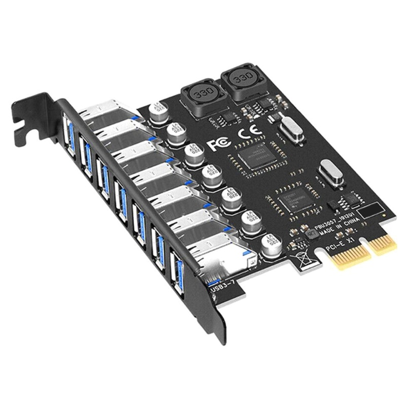 Zzz Adapter Expansion Card 7 Port USB 3.0 PCI-E Express