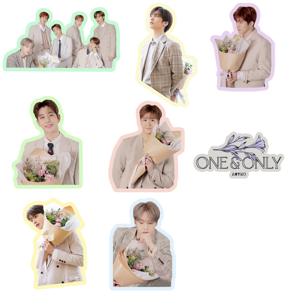 Stiker Astro One & Only Sticker pack BISA CUSTOM JinJin MJ Cha Eunwoo Moonbin Rocky Sanha Aroha