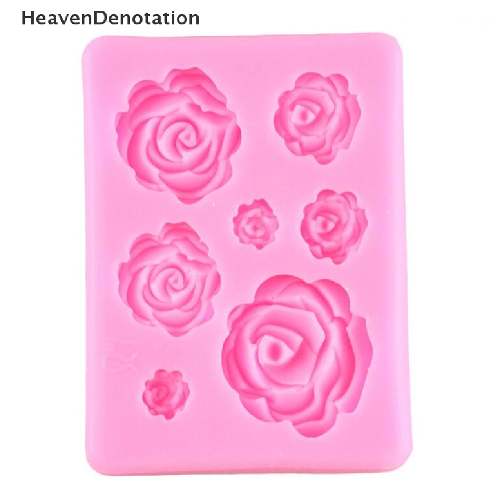 [HeavenDenotation] Rose Flower Silicone Mold Cake Decorating Tool Candy Clay Chocolate Fondant