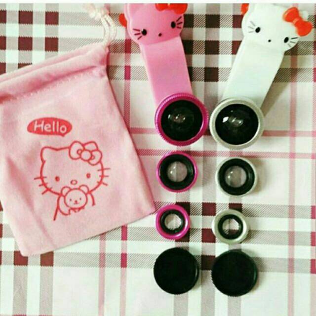Fisheye/ fisheyehellokitty/ fisheye karakter/ lensa handphone/ lensa mobile