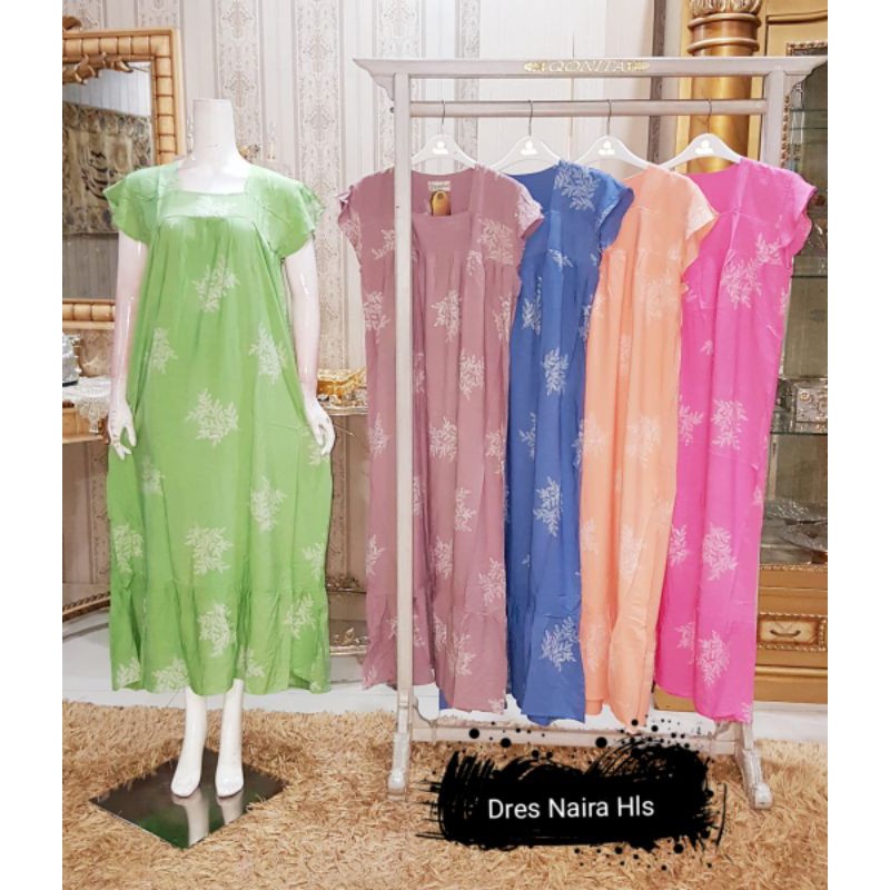 Qonita Dress Naira Hls || by Qonita Batik  || Qonita Batik Pekalongan || daster Qonita Ld 100