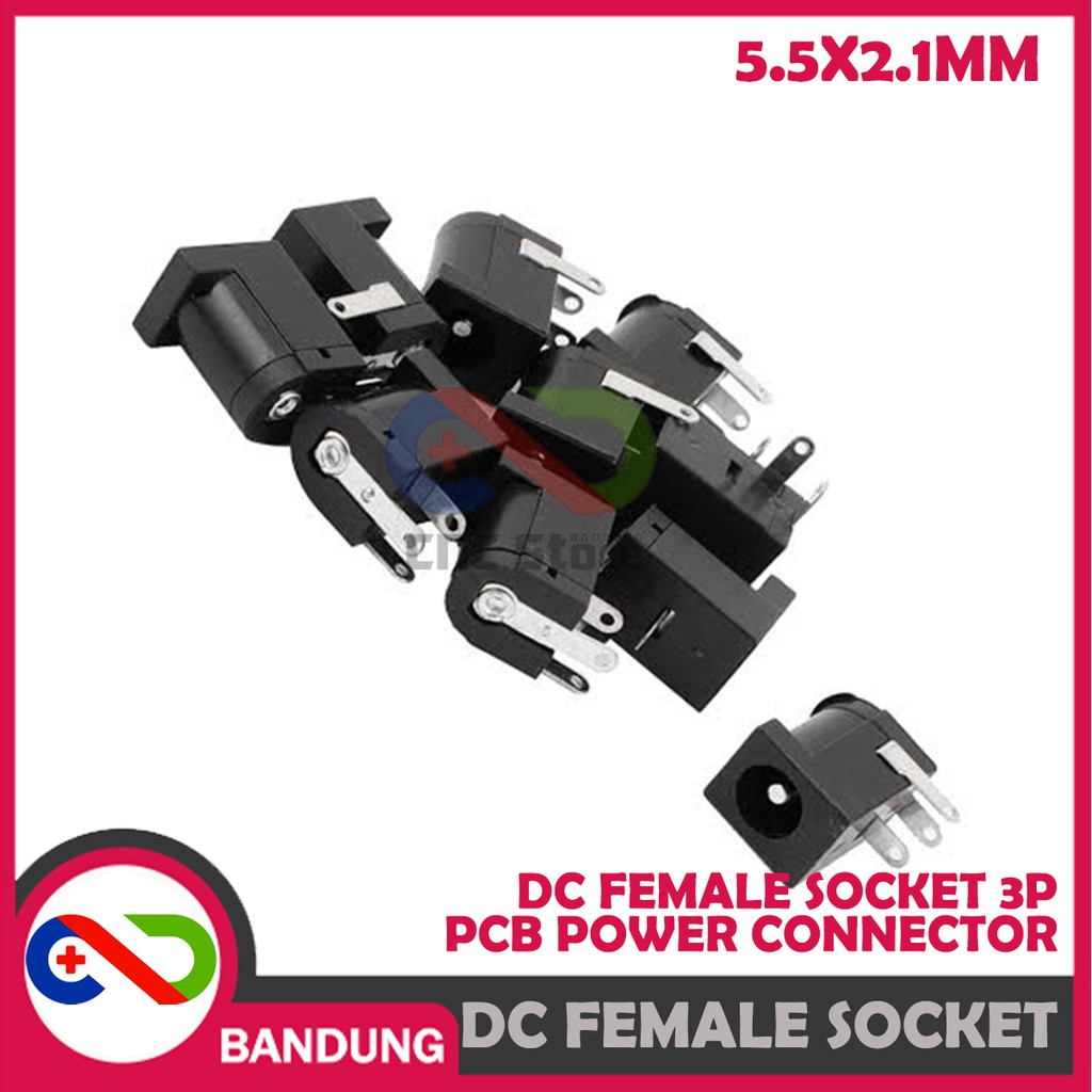 DC FEMALE SOCKET 3P PCB POWER CONNECTOR SOKET 5.5X2.1MM 2.1X5.5MM