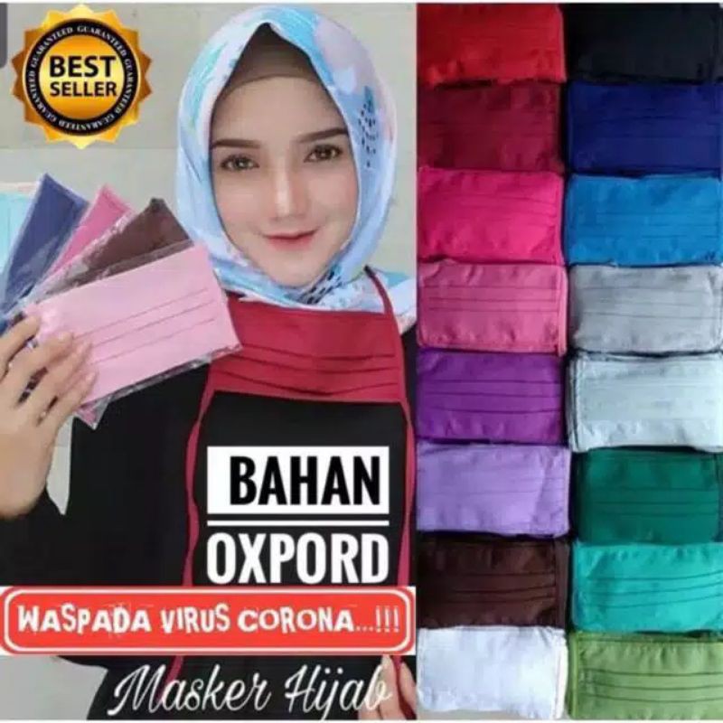MASKER KAIN HIJAB POLOS TALI SAMBUNG PUTUS HEADLOOP MASKER KAIN MURAH
