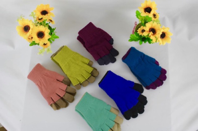 Sarung Tangan Rajut Wool Glove Winter Musim Dingin 3in1