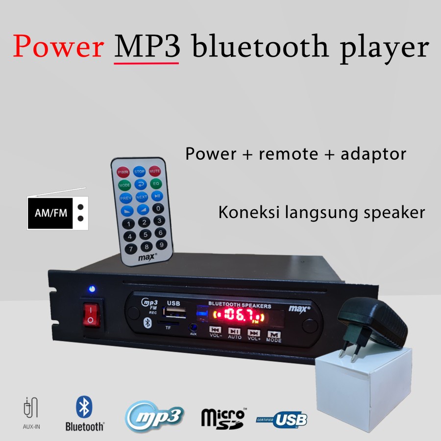 AYABDG power amplifier MP3 player bluetooth 5.0 modul radio / AMPLI RADIO BLUETOOTH 12V / Mp3 Blueto