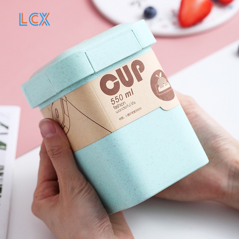 LCX 550ml Cangkir Sup/Anti Bocor Tumpah Portable Sop Cup Free BPA /Dapat dipanaskan VS-60