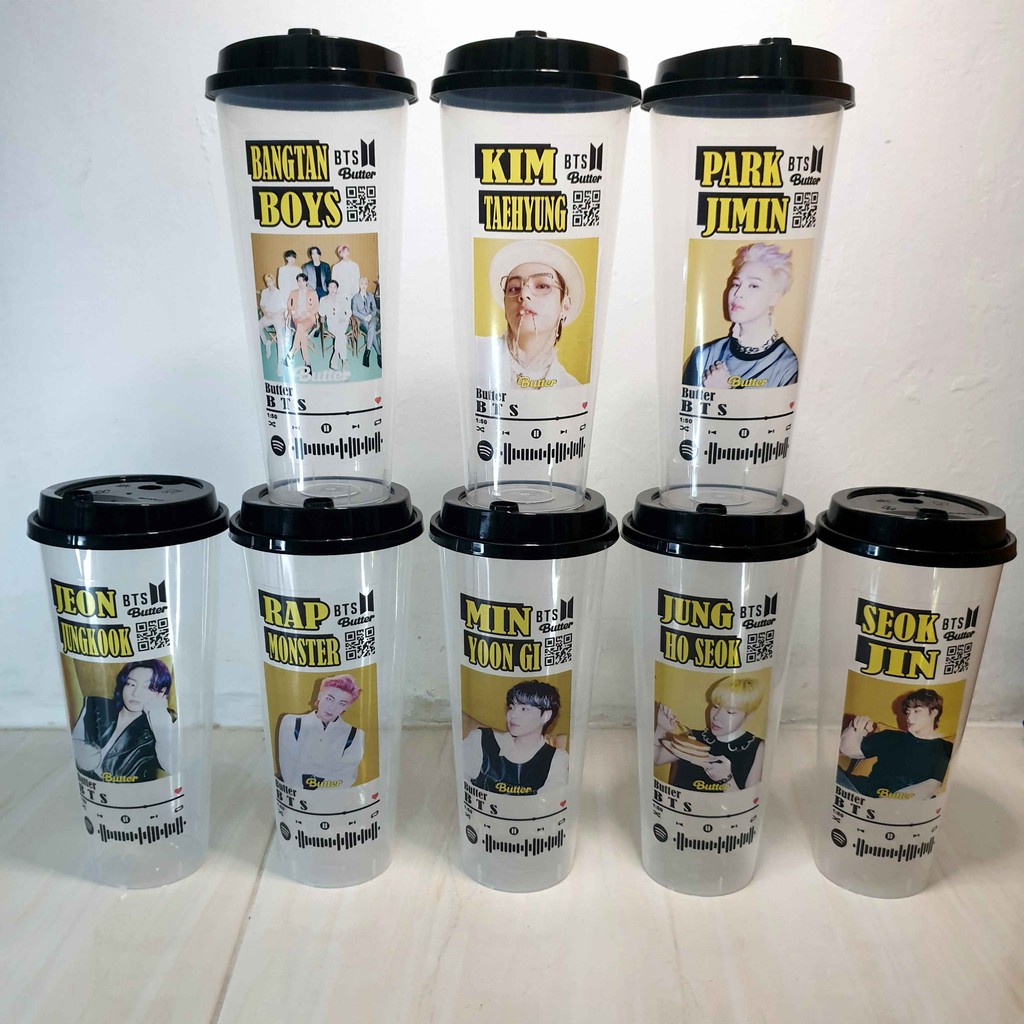 [WAJIB CO KARDUS ] REUSABLE CUP BTS BUTTER SCAN SPOTIFY NEW!! (READY STOK)