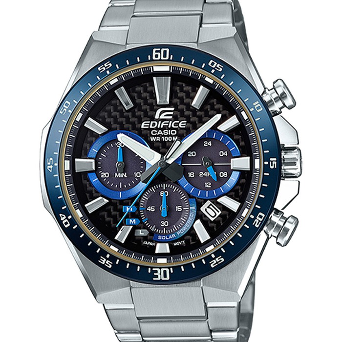 Jam Tangan Pria Chronograph Casio Edifice Solar Power EQS-800CDB-1B