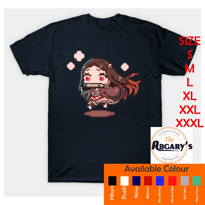 Baju Kaos Laki Laki Nezuko Kamado Demon Slayer Atasan Pria Keren