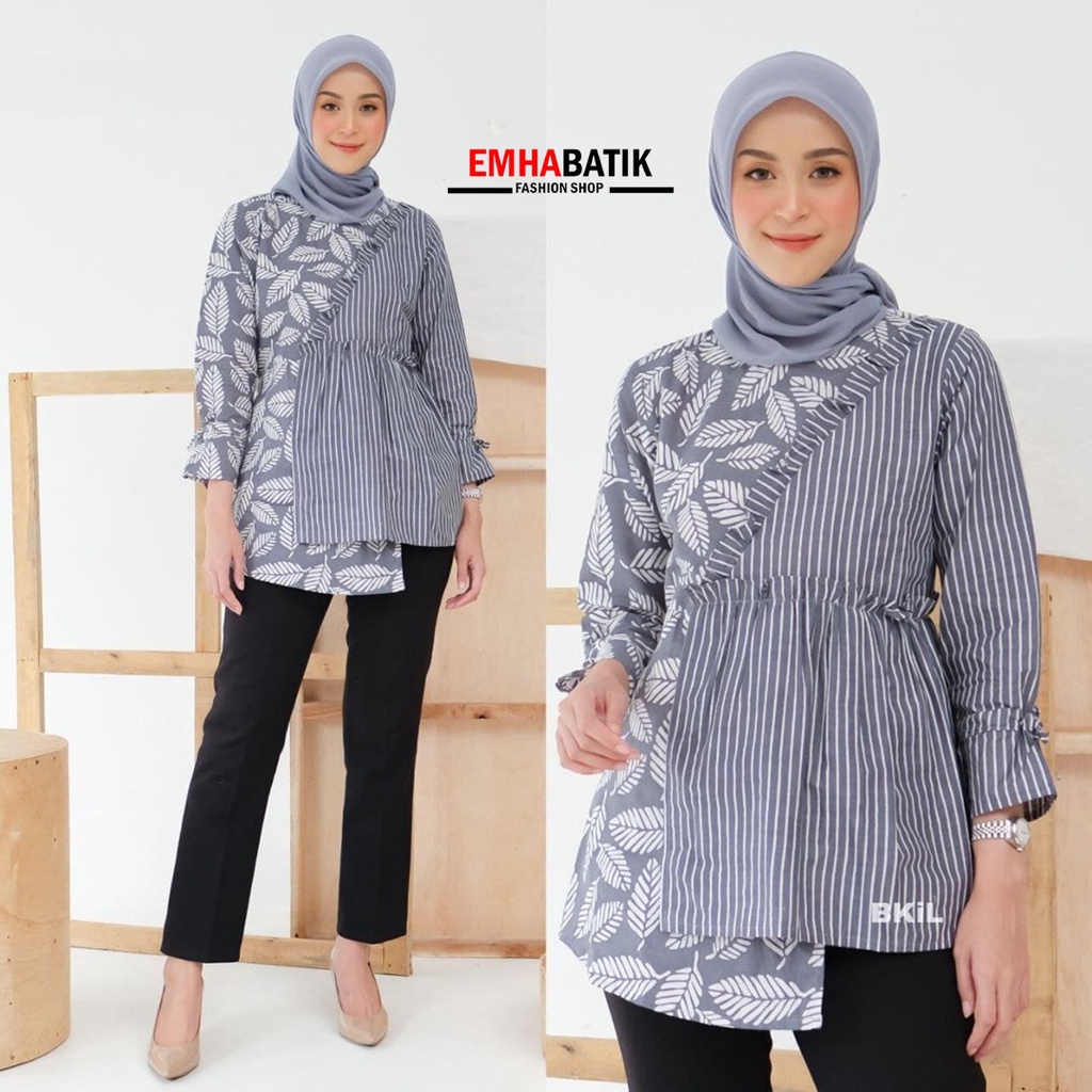 Atasan Batik Wanita PPBTK07 Modern Batik murah Cassual Atasanbatik Wanitabatik /Atasanwanita...-MOTIF 8