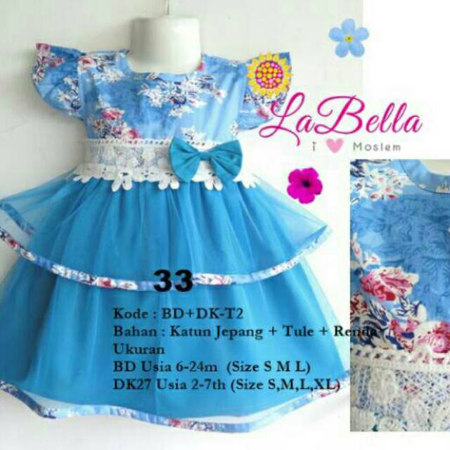 Dress tutu tingkat usia 6 tahun