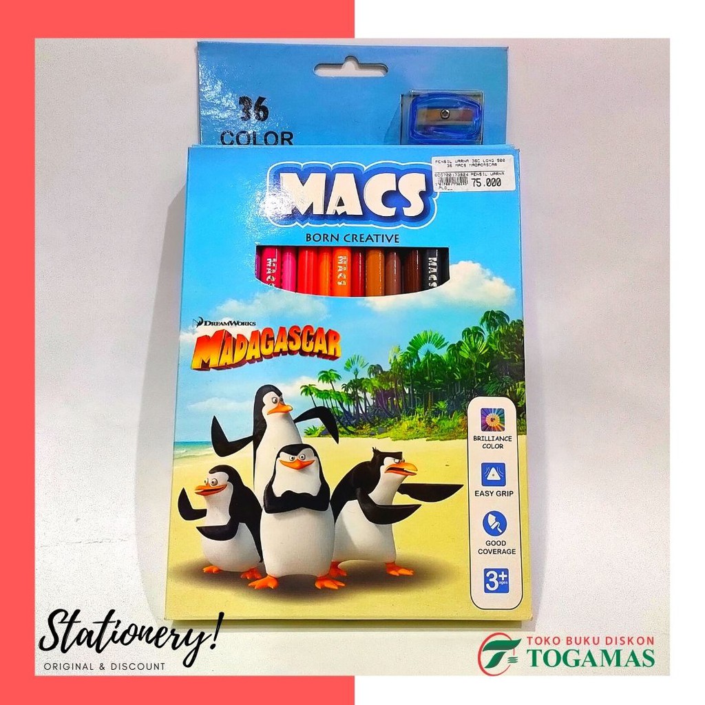 

PENSIL WARNA 36C LONG 50036 MACS MADAGASCAR