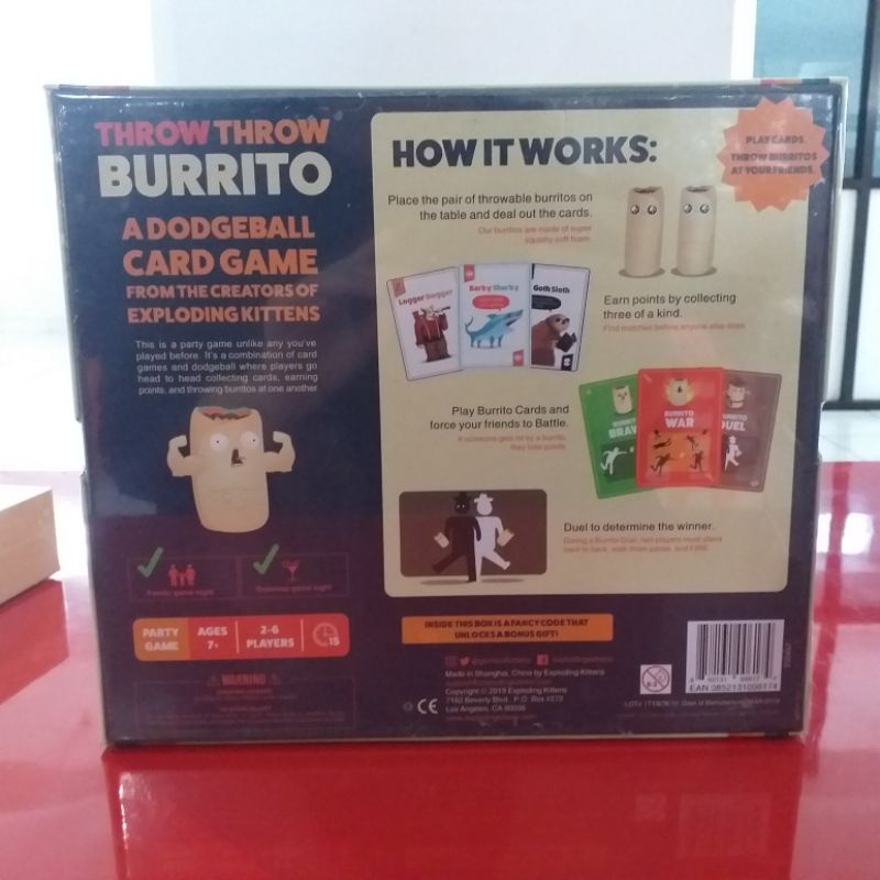 throw throw burrito board game