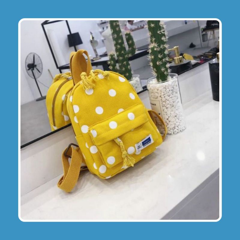 EMOEMO — Ransel mini motif Polkadot untuk anak laki-laki perempuan