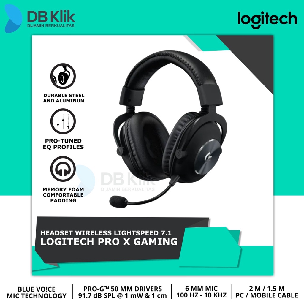 Headset Gaming Logitech Pro X Wireless LIGHTSPEED 7.1 BLUE VOICE