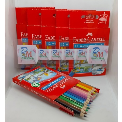

Faber Castell water colour pencils isi 12 warna (PENDEK)