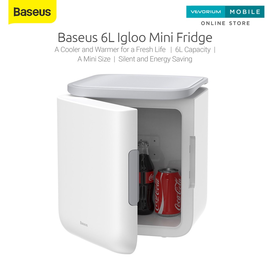Baseus 6L igloo Mini Fridge Skincare Obat Makanan Minuman ASI Kulkas Mini Hangat Dingin Portable Kot