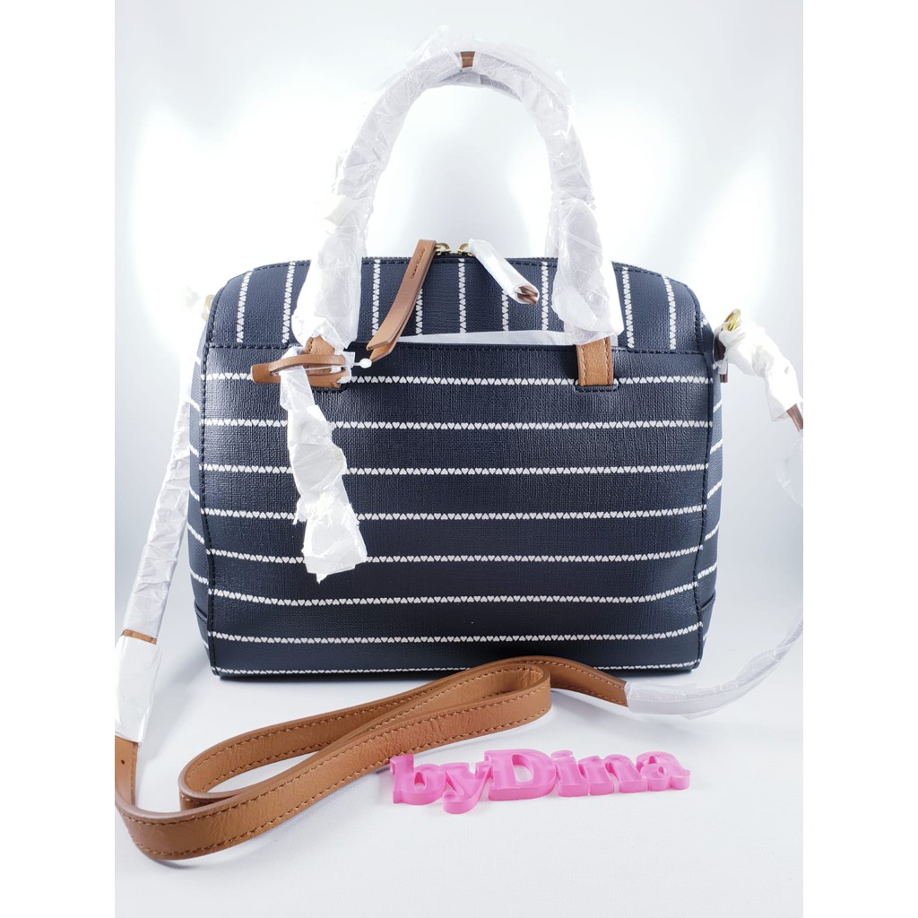 Fossil Rachel Satchel Black - White