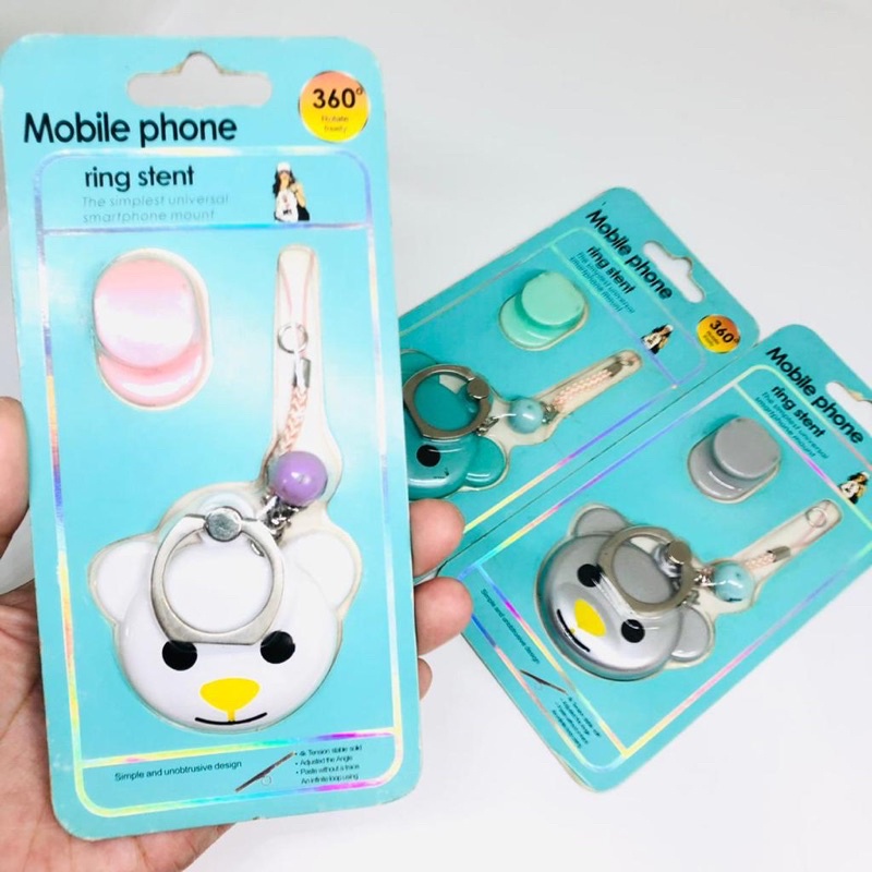 RING STAND VIBOX BEAR 360 ORIGINAL MOBILE PHONE PROMO MITRA