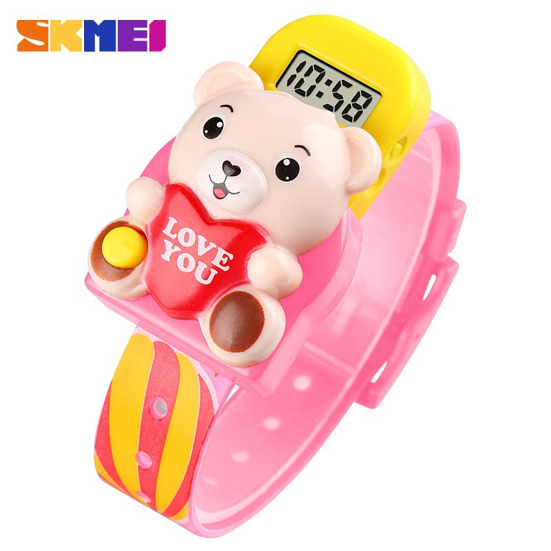 Jam Tangan Anak SKMEI 1748 Digital Bentuk Kartun Beruang Original