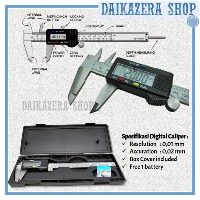 

Jangka Sorong Digital Digital - Stainless Steel