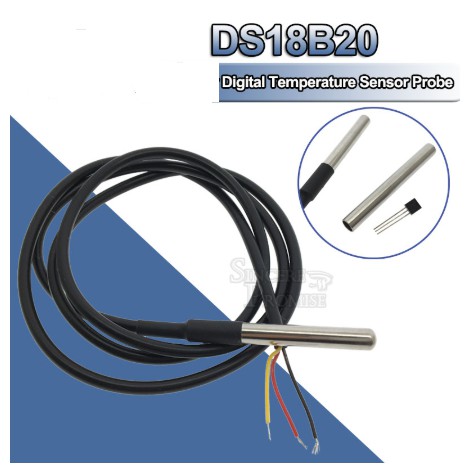 Sensor Suhu Waterproof Temperature Probe DS18B20 Stainless Steel  Kabel Anti Karat Tahan Air Arduino