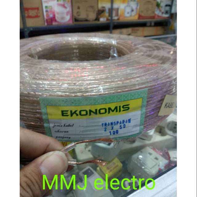 Kabel Audio - Kabel Bening - Kabel Transparan 2x50 Ekonomis Harga Permeter