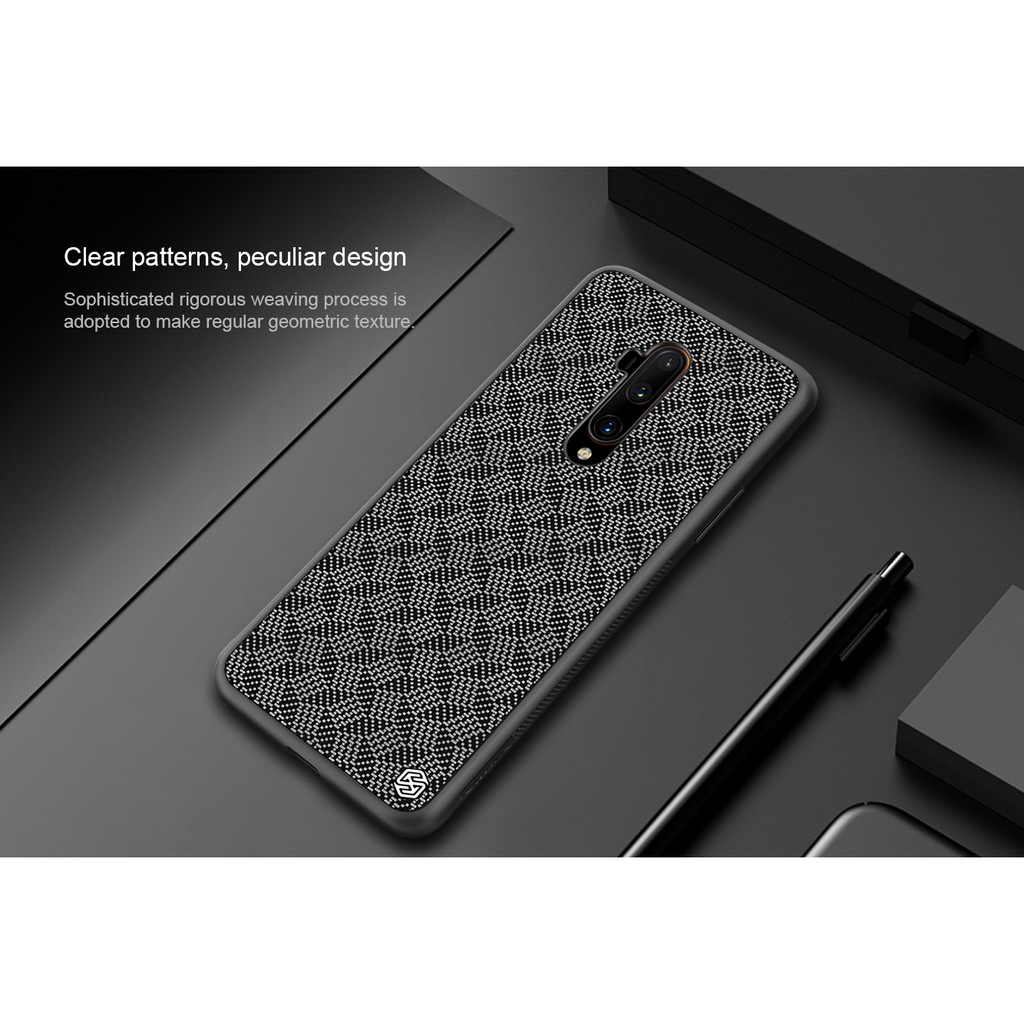 Hard Case Oneplus 7T Pro Nillkin Synthetic Fiber Plaid Casing Original