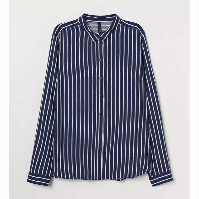 Kemeja Stripe H&M Original 