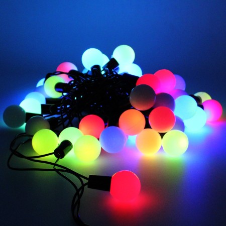 Lampu Tumblr Anggur Bulat Bola Hias Natal LED Panjang 5 Meter Dekorasi Colorful Warna Warni Twinkle Light