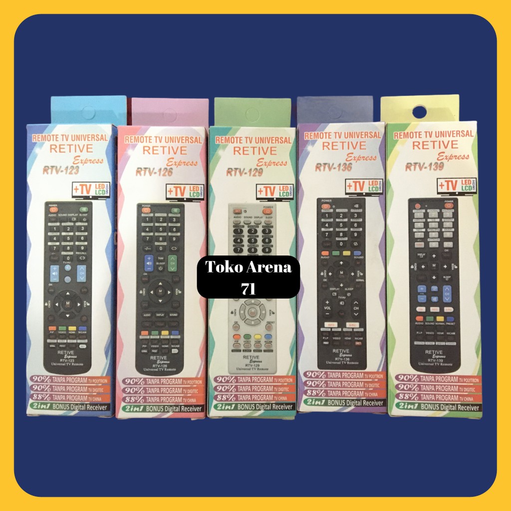 REMOTE TV Universal Retive Remote TV Multi Remot TV Universal RETIVE