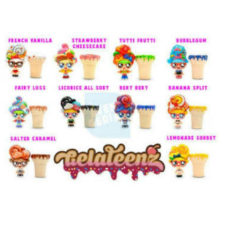 ori original gelateenz squishy gelato cones doll ice cream cone mainan boneka anak stress relief hadiah pencet ultah gift kado cewek perempuan