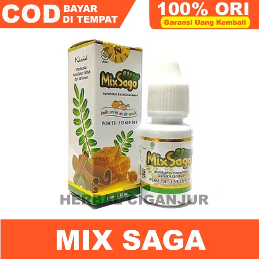 Mix Saga Isi 10 Ml Membantu meredakan batuk &amp; sariawan