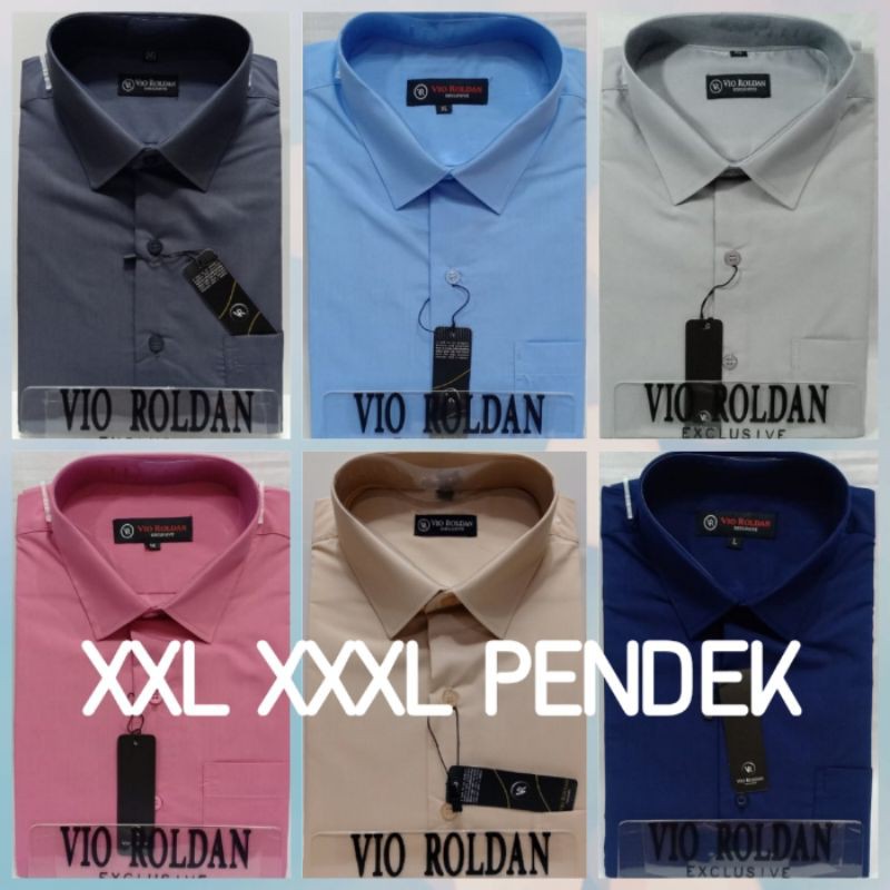 Kemeja Polos Big Size XXL XXXL Lengan Pendek Kemeja Kerja Kemeja Kantor Kemeja Formal Kemeja Pria