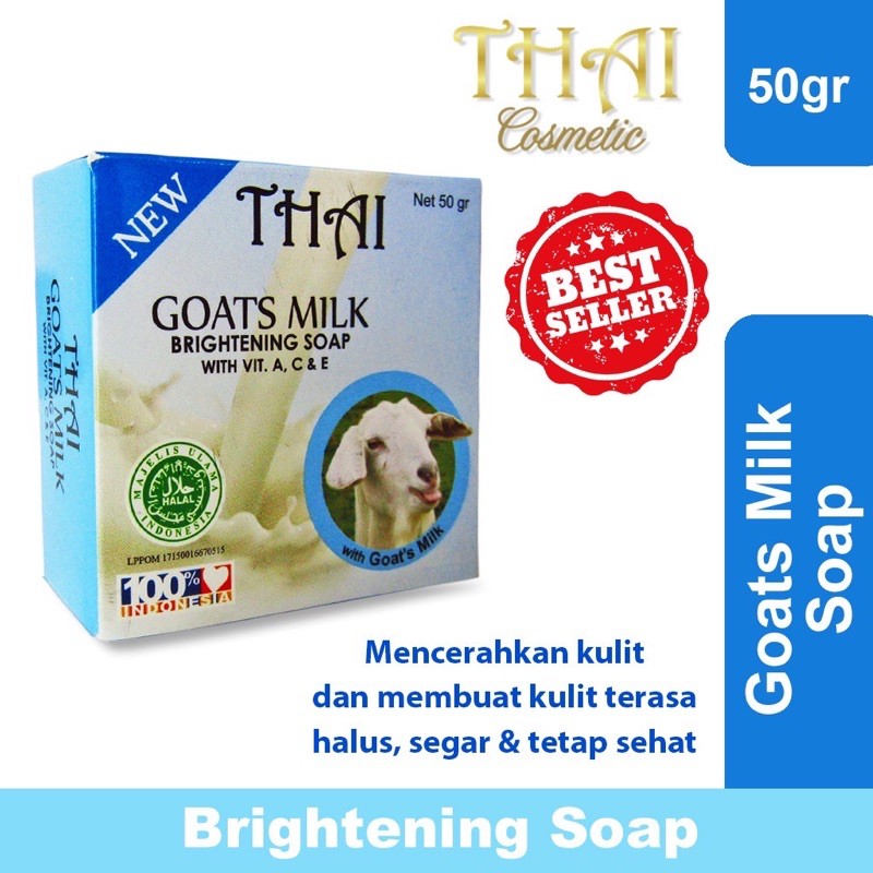 (50gr) THAI Goat's Milk Soap ( Sabun Susu Kambing )