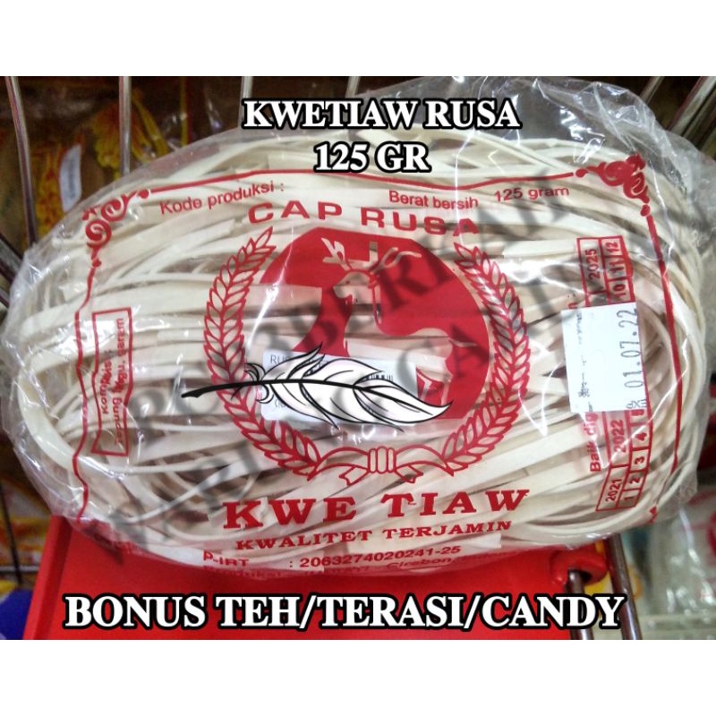 

KWETIAU CAP RUSA 125 GR BONUS TEH/TERASI/CANDY