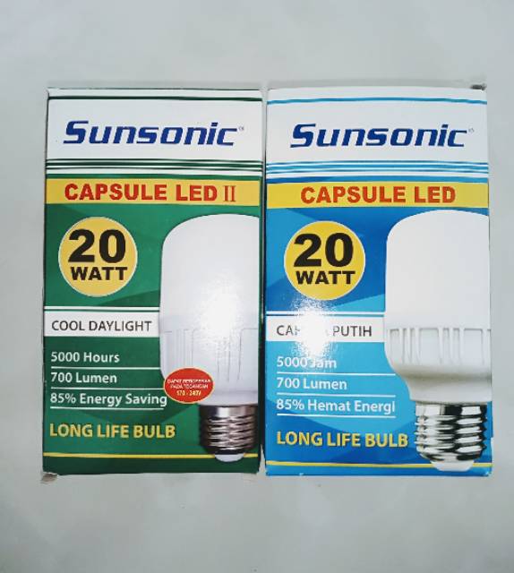 Bola lampu LED murah Sunsonic 20 Watt  model eksklusif Tube/ tabung