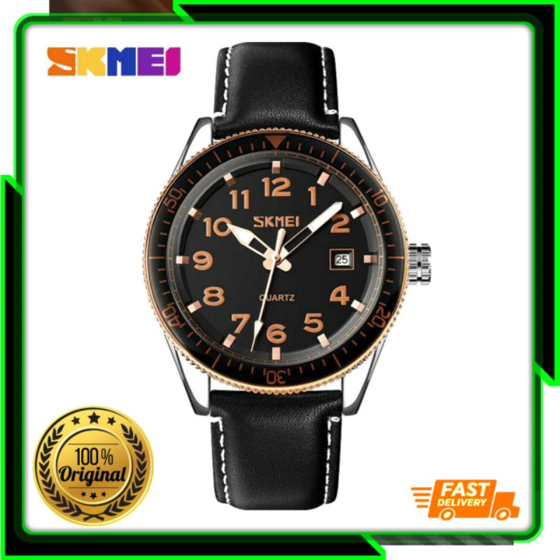 Jam tangan SKMEI Jam Tangan Analog Pria Strap Kulit - 9232
