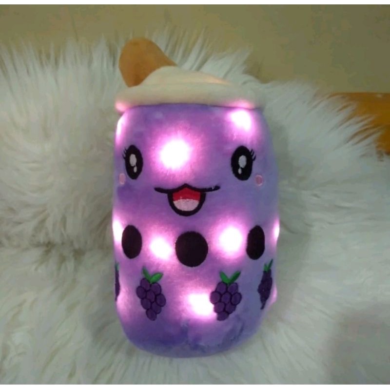 BONEKA BOBA LAMPU LED / BOBA Milk Tea LED Diameter 20cm / TINGGI 30 CM  Berlabel SNI