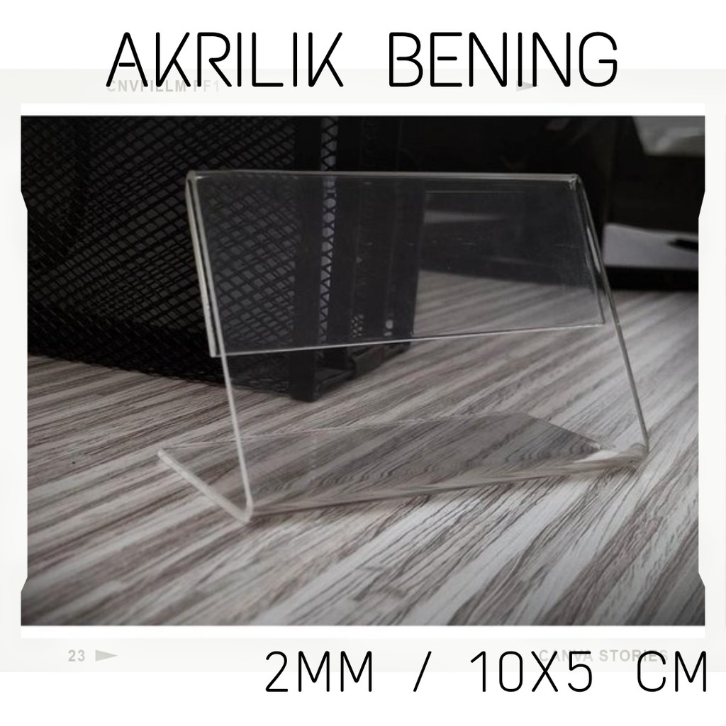 

Ready PAPAN NAMA AKRILIK meja 10 x 5 cm