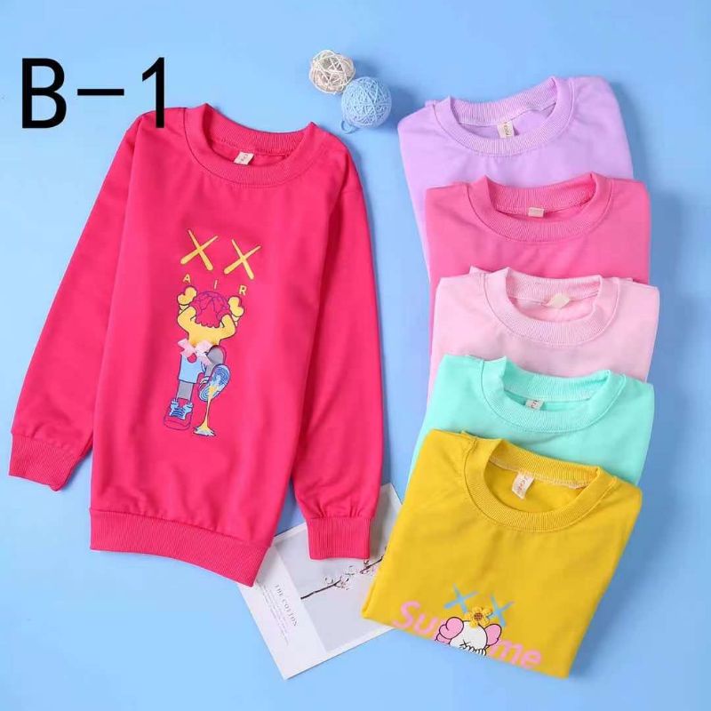 Kode: SIPO Atasan Anak Perempuan Import 4-11 Tahun Sweater Anak Import 100% kaos Anak Perempuan